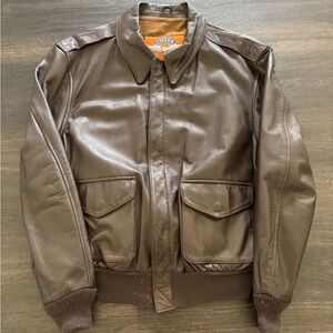 Vintage Cooper A-2 Flight Jacket US Military Leather Made in USA Size 44 R